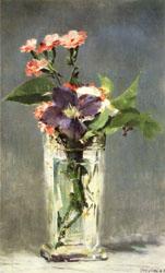 Edouard Manet Carnations and Clematis in a Crystal Vase Spain oil painting art